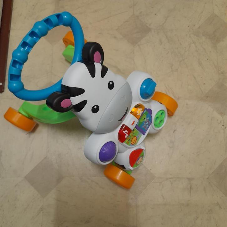 Fisher-Price Loop Met Mij Zebra, Kinderen en Baby's, Speelgoed | Fisher-Price, Zo goed als nieuw, Duw- of Trekspeelgoed, Met licht
