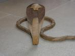 2 Handgemaakte houten slangen o.a. een beweegbare Cobra, Ophalen of Verzenden, Gebruikt