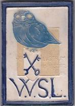 PF Cloisonné tegel : VVSL 9e Lustrum, Antiek en Kunst, Antiek | Wandborden en Tegels, Ophalen of Verzenden