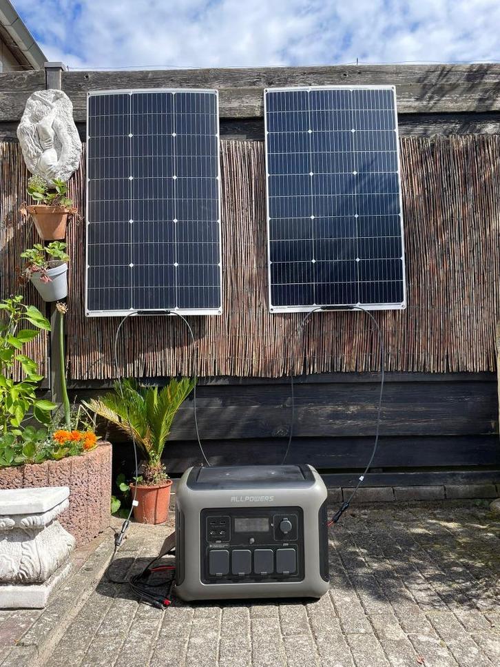 1800W Powerstation 1152Wh + 200w Zonnepaneel Thuisbatterij, Caravans en Kamperen, Kampeeraccessoires, Nieuw, Ophalen