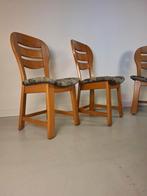 Modernistische vintage stoelen Scandinavisch brutalist stoel, Huis en Inrichting, Stoelen, Ophalen of Verzenden, Bruin, Stof, Vier