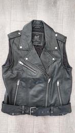 Zara black leather biker waistcoat jacket M, Maat 38/40 (M), Ophalen of Verzenden, Gedragen, Zara