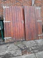 Twee houten garagedeuren, Gebruikt, 120 cm of meer, Garagedeur, Ophalen of Verzenden