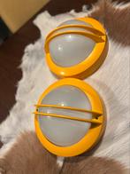 Nog 1 x MASSIVE mid century wand (plafondlamp) geel, Ophalen of Verzenden, Zo goed als nieuw