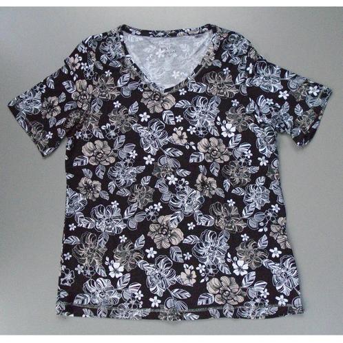 Ongedragen zwart wit bloemen shirt top maat S/36, Kleding | Dames, T-shirts, Nieuw, Maat 36 (S), Zwart, Korte mouw, Verzenden
