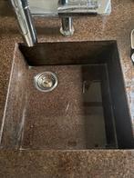 aanrechtblad met gootsteen., Huis en Inrichting, Keuken | Keukenelementen, Ophalen, Gebruikt, Bruin, 50 tot 100 cm