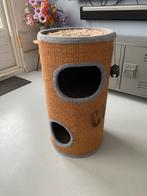 Ronde grote bruin grijze krabpaal - krabton met holletjes, Dieren en Toebehoren, Ophalen, Gebruikt, Krabpaal