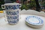 4 soepkommen/ schotels Boch  Zwiebel Decor wit-blauw, Antiek en Kunst, Ophalen of Verzenden