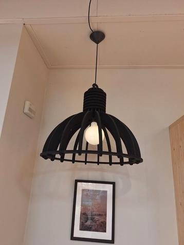 Moderne Houten Hanglampen - Zwart & Blauw beschikbaar voor biedingen