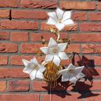 Vintage Murano glas/ messing wandlamp met trekschakelaar, Ophalen of Verzenden, Zo goed als nieuw, Glas