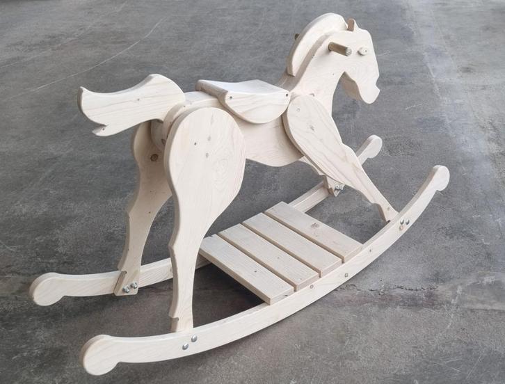 Houten hobbelpaard - steigerhout - Loods66B, Kinderen en Baby's, Speelgoed | Hobbelfiguren, Nieuw, Ophalen