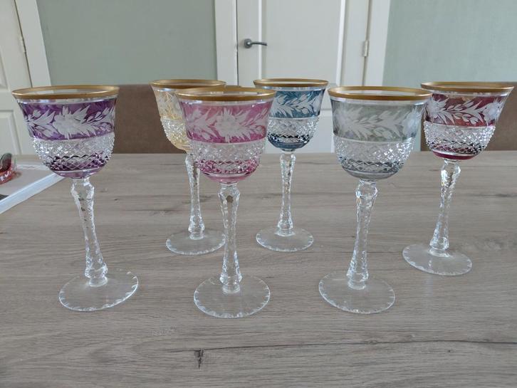 Ebeling & Reuss Kristal Wijnglazen - Set van 6, Antiek en Kunst, Antiek | Glas en Kristal, Ophalen of Verzenden