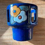 Vintage Henk Potters kandelaar keramiek aardewerk blauw, Antiek en Kunst, Ophalen of Verzenden