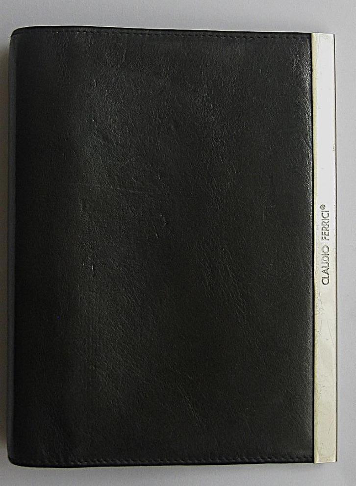 Agenda Claudio Ferrici Organiser Zwart Leer, Diversen, Agenda's, Zo goed als nieuw, Ophalen of Verzenden