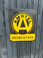 AMSTEL Bromfietsen emaille reclamebord, Ophalen, Reclamebord, Gebruikt, .