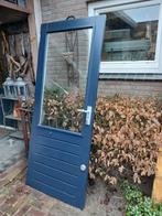 Hardhouten achterdeur, Doe-het-zelf en Verbouw, Ophalen, Gebruikt, Buitendeur, 200 tot 215 cm