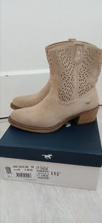 Nieuwe beige mustang cowboy laars mt 38, Hoge laarzen, Beige, Nieuw, Ophalen of Verzenden