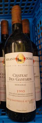 8 flessen Roland Dumas Bergerac - Chateau des Ganfards 1995, Verzamelen, Wijnen, Ophalen, Gebruikt, Frankrijk, Rode wijn