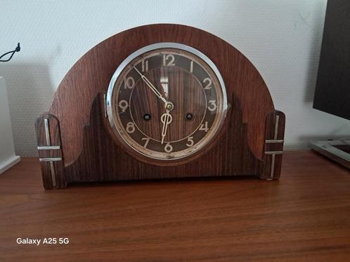 Antieke Art Deco Tafelklok - Urcos, Huis en Inrichting, Woonaccessoires | Klokken, Gebruikt, Wekker of Tafelklok, Analoog, Ophalen of Verzenden
