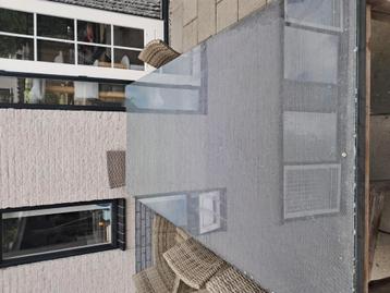 Grote dikke glazen plaat 240x100 cm beschikbaar voor biedingen