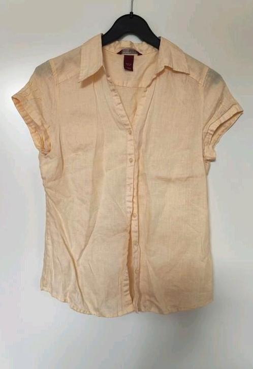 Leuk Botergeel linnen bloesje 38 H&M, Kleding | Dames, Blouses en Tunieken, Zo goed als nieuw, Maat 38/40 (M), Geel, Ophalen of Verzenden