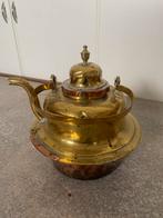 Koperen antieke decoratie schaal en licht, Ophalen of Verzenden