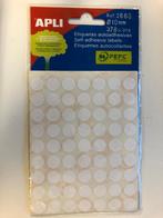 Etiketten rond Apli 2660 wit 10 mm, Ophalen of Verzenden, Nieuw