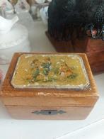 Mooi klein oud Engels houten Victoriaans spaarkistje, Ophalen of Verzenden