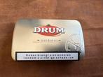 Drum Tabaksdoos - Leeg, Verzamelen, Rookartikelen, Aanstekers en Luciferdoosjes, Ophalen of Verzenden, Gebruikt, Tabaksdoos of Verpakking