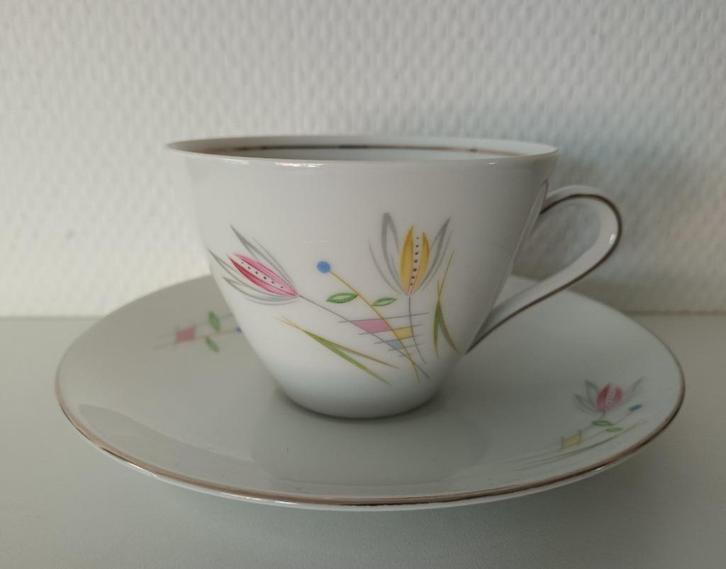 3 kop en schotel Winterling Marktleuthen Bavaria, Antiek en Kunst, Antiek | Servies los, Ophalen of Verzenden