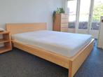 Ikea Malm Bed (160 × 200) - Licht Bruin en matras, Huis en Inrichting, Slaapkamer | Bedden, 180 cm, 210 cm, Bruin, Zo goed als nieuw