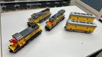 SB2654 Lego trein 9v MOC Union Pacific 3x loc+motor/2x wagon, Ophalen of Verzenden, Zo goed als nieuw