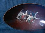 Ovaal email schaaltje met vissen ca 1960 N Damsma Lama b. 15, Ophalen of Verzenden