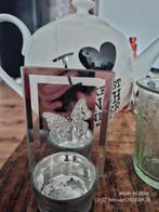 Vlinder Waxinelichthouder met Spiegel, Overige materialen, Gebruikt, Ophalen of Verzenden, Overige kleuren