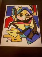 Mondriaan geïnspireerde schilderij GRATIS, Ophalen of Verzenden