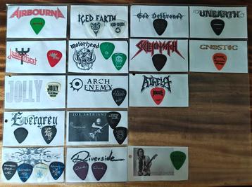 Plectrums van diverse metal en rock bands/gitaristen beschikbaar voor biedingen