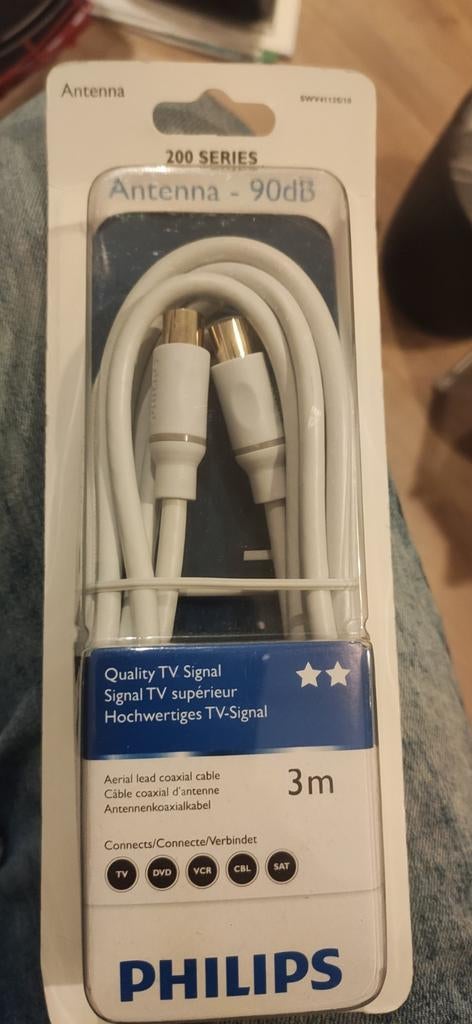 Philips Coaxkabel SWV4113S/10, Ophalen of Verzenden, Nieuw, Minder dan 2 meter, Coaxiale kabel