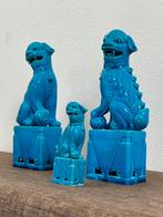 3 Blauwe Foo Dogs Beelden, Ophalen of Verzenden, Zo goed als nieuw, Dier