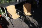2 rieten stoelen, Huis en Inrichting, Stoelen, Ophalen, Twee, Zwart, Vintage
