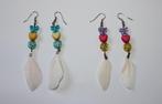 Boho hippie chic oorbellen veertjes kwast kraaltjes gemstone, Overige materialen, Hangers, Nieuw, Ophalen of Verzenden