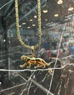 14k gouden koningsketting met panter 60cm, Sieraden, Tassen en Uiterlijk, Kettingen, Ophalen of Verzenden, Goud