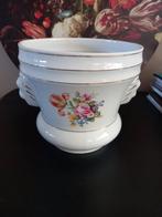 Vintage cache/bloempot met leeuwenkop, Ophalen of Verzenden