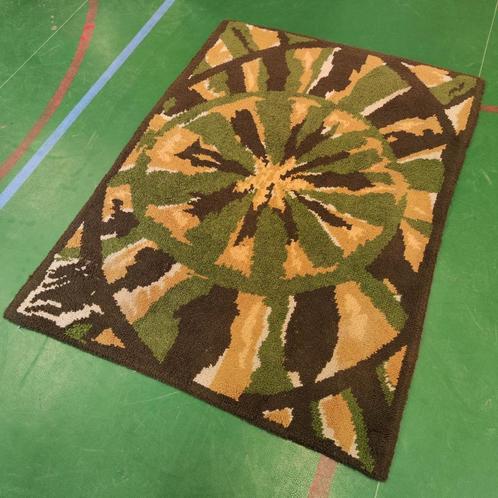 Vintage retro space age vloerkleed 70s 80s, Huis en Inrichting, Stoffering | Tapijten en Kleden, Zo goed als nieuw, 100 tot 150 cm
