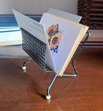 Vintage Pilastro brievenstandaard of servettenhouder, zwart  beschikbaar voor biedingen
