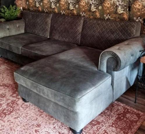 Urban Sofa Lounge bank San Remo + fauteuil & hocker, Huis en Inrichting, Banken | Complete zithoeken, Zo goed als nieuw, Stof