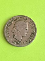 1884 Zwitserland 5 rappen, Verzenden, Overige landen, Losse munt
