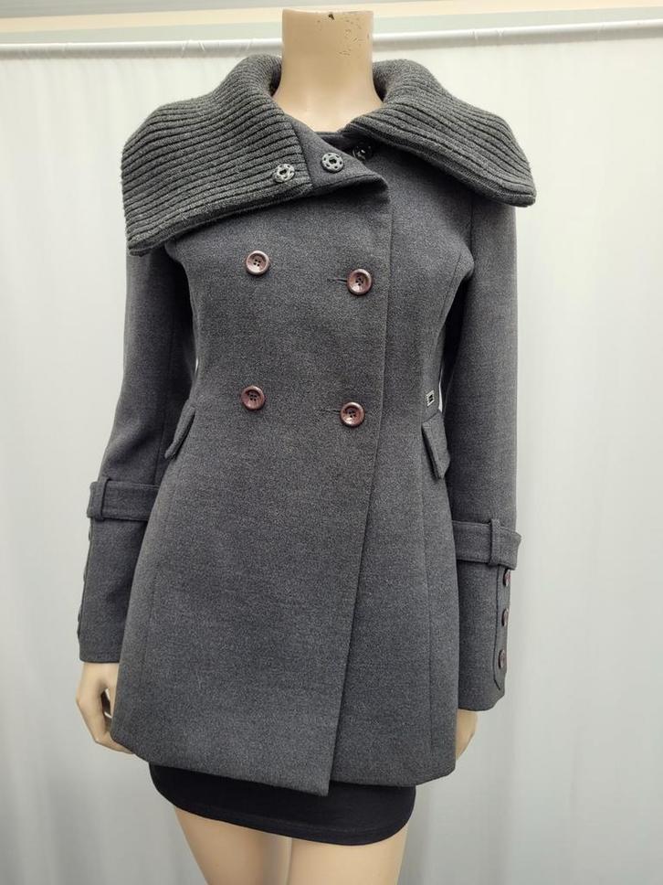 Fornarina jas grijs maat S/M, Kleding | Dames, Jassen | Winter, Zo goed als nieuw, Maat 36 (S), Grijs, Ophalen of Verzenden