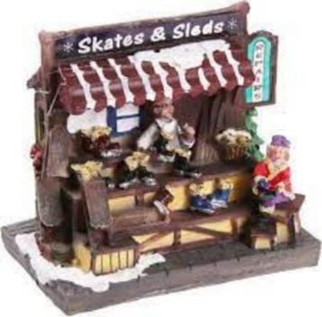 Kersthuisjes/-kraampjes/kerst items voor een kerstdorp beschikbaar voor biedingen