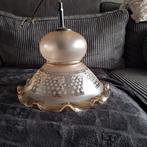 Vintage Glazen Lamp met Gouden Accenten - Jaren 60, Huis en Inrichting, Gebruikt, Vintage, Ophalen of Verzenden, Glas