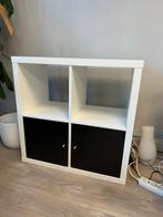 Witte Kallax Boekenkast met Deurtjes, Ophalen, Minder dan 50 cm, Zo goed als nieuw, Minder dan 100 cm